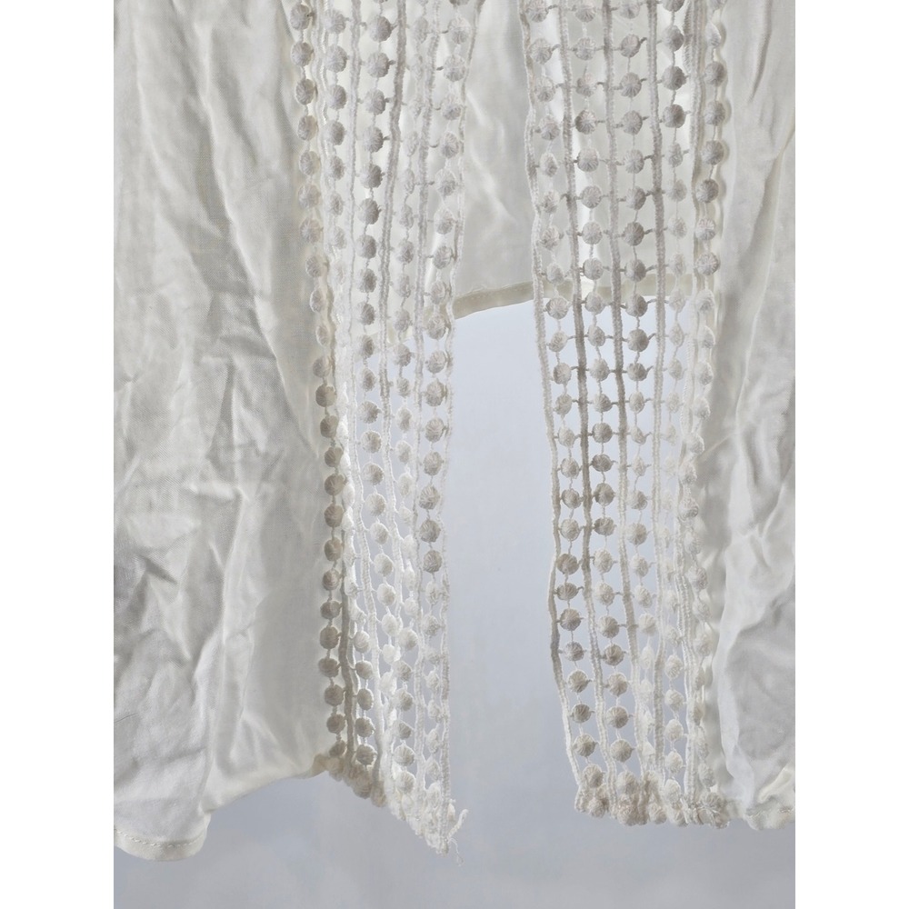 By & By Womens Off White Lace Back High Low Split Hem Tank Top 1028M42 Medium - Picture 10 of 13
